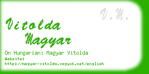 vitolda magyar business card